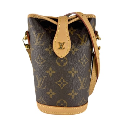 ルイ ヴィトン LOUIS VUITTON ショルダーバッグ モノグラム フォールド ミーポーチ モノグラムキャンバス ブラウン ゴールド レディース M80874【中古】 z8236