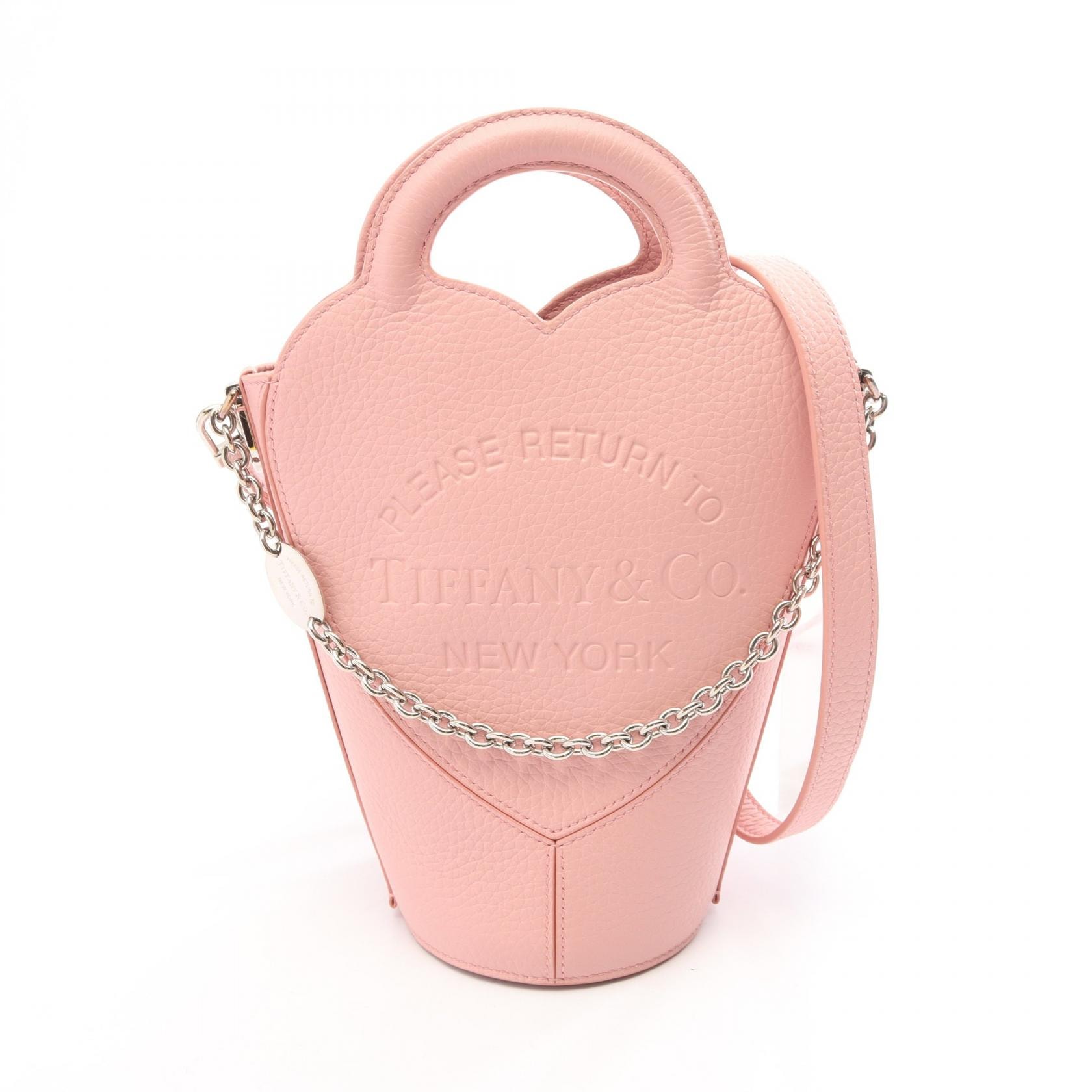 ティファニー TIFFANY&CO リターン トゥ ティファニー ミニ クロスボディ バッグ 2WAY ハンドバッグ バッグ レザー レディース ピンク系 【中古】