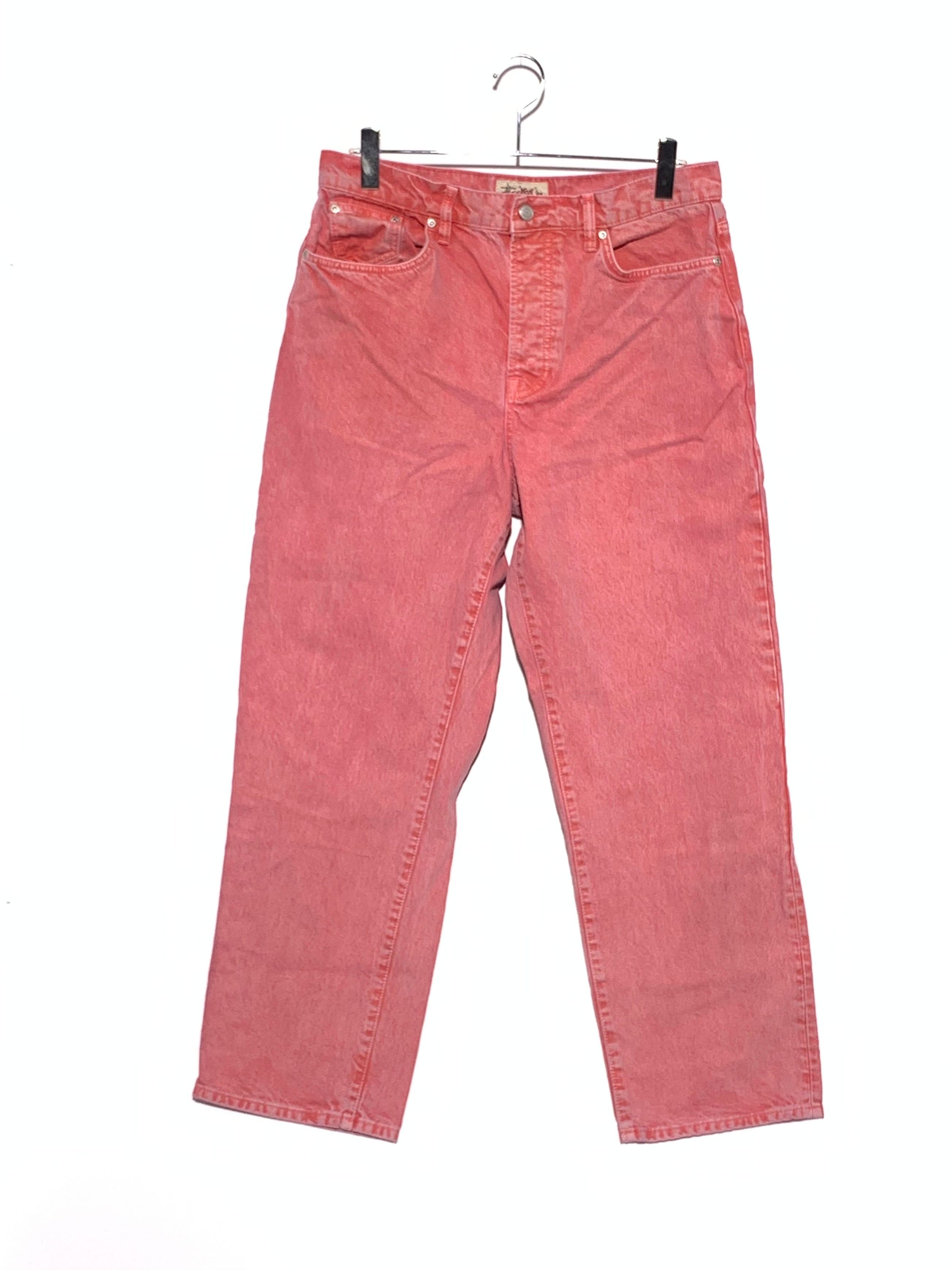STUSSY DOUBLE DYE BIG OL JEAN RED
