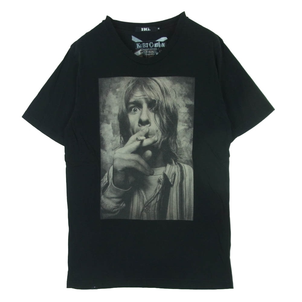 HYSTERIC GLAMOUR ヒステリックグラマー 4CT-4632 KURT COBAIN カートコバーン プリント 半袖 Tシャツ ブラック系 M【中古】