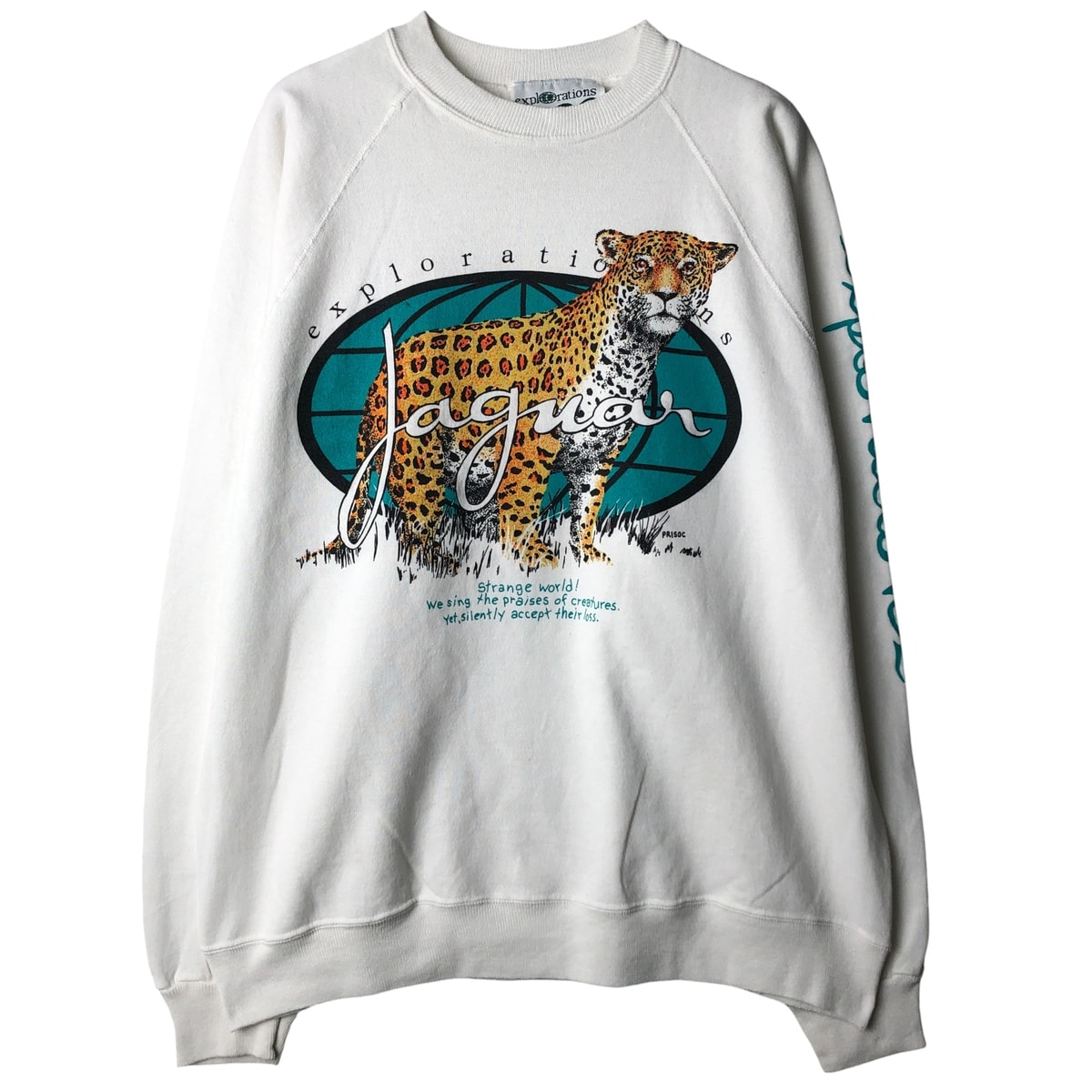 古着 90年代 ヘインズ Hanes expl rations アニマル スウェットシャツ トレーナー USA製 メンズXL相当 ヴィンテージ/eaa482822