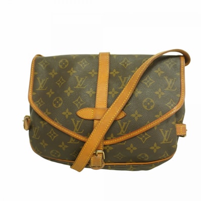 【6dd5246】ルイヴィトン ショルダーバッグ モノグラム ソミュール30 M42256 ブラウン【中古】レディース