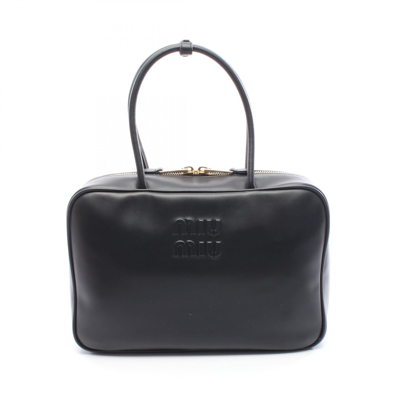 ミュウ ミュウ Miu Miu ボー ハンドバッグ バッグ レザー レディース ブラック系 5BB1172CRWF0002 【新品】