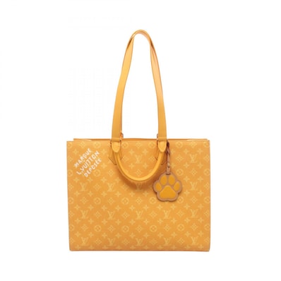 ルイ・ヴィトン LOUIS VUITTON サックプラ 24H トートバッグ バッグ PVCコーティングキャンバス レザー モノグラム・ヘリテージ メンズ イエロー系 M12683 【中古】