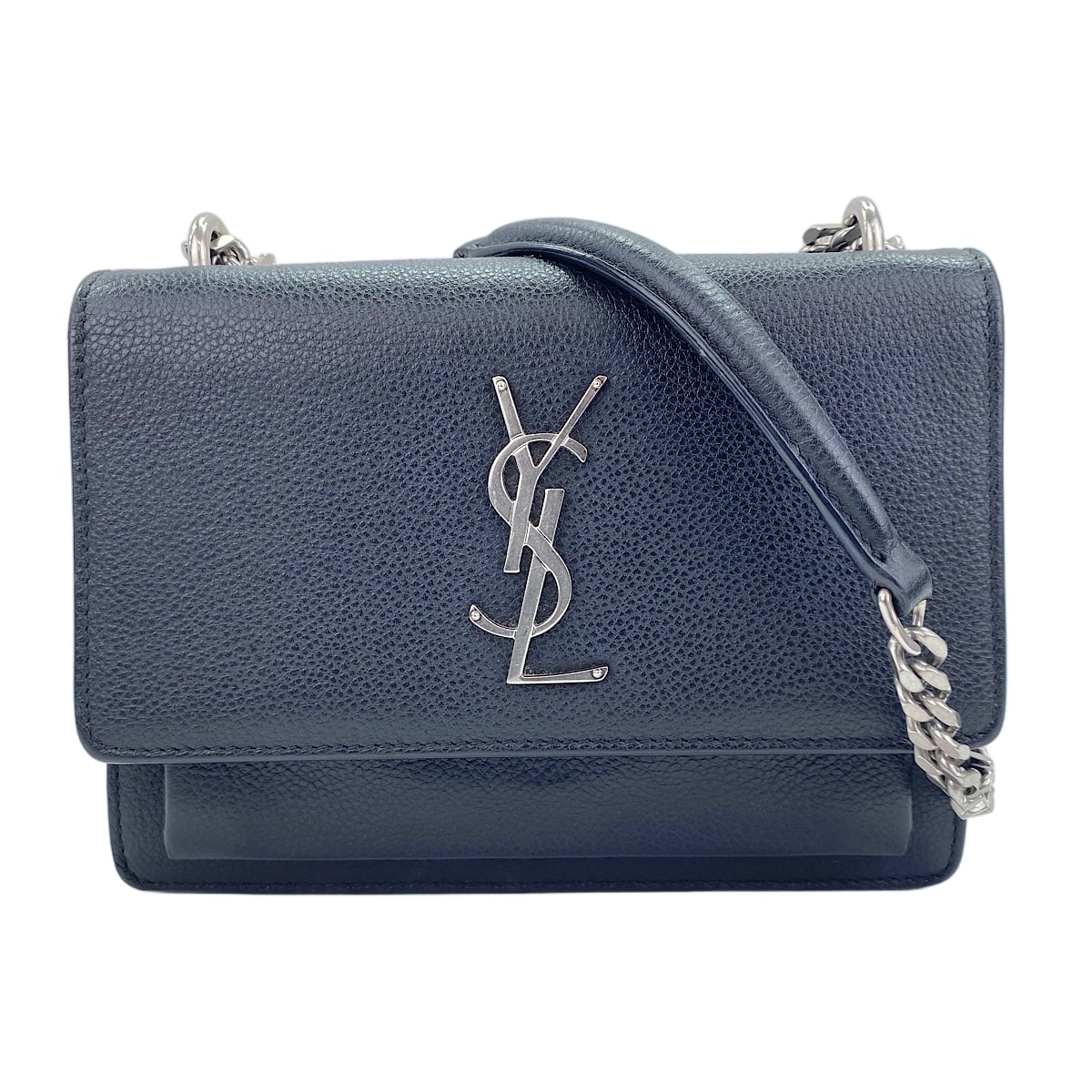 イヴ・サンローラン YSL カーフスキン サンセット 2WAY ショルダーバッグ【中古】
