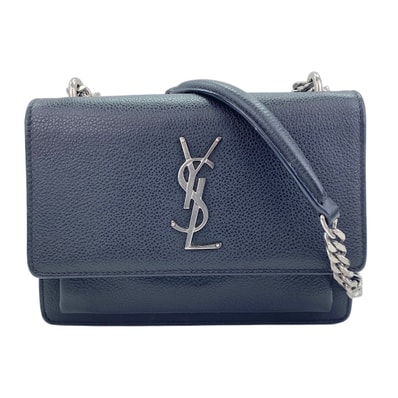 イヴ・サンローラン YSL カーフスキン サンセット 2WAY ショルダーバッグ【中古】