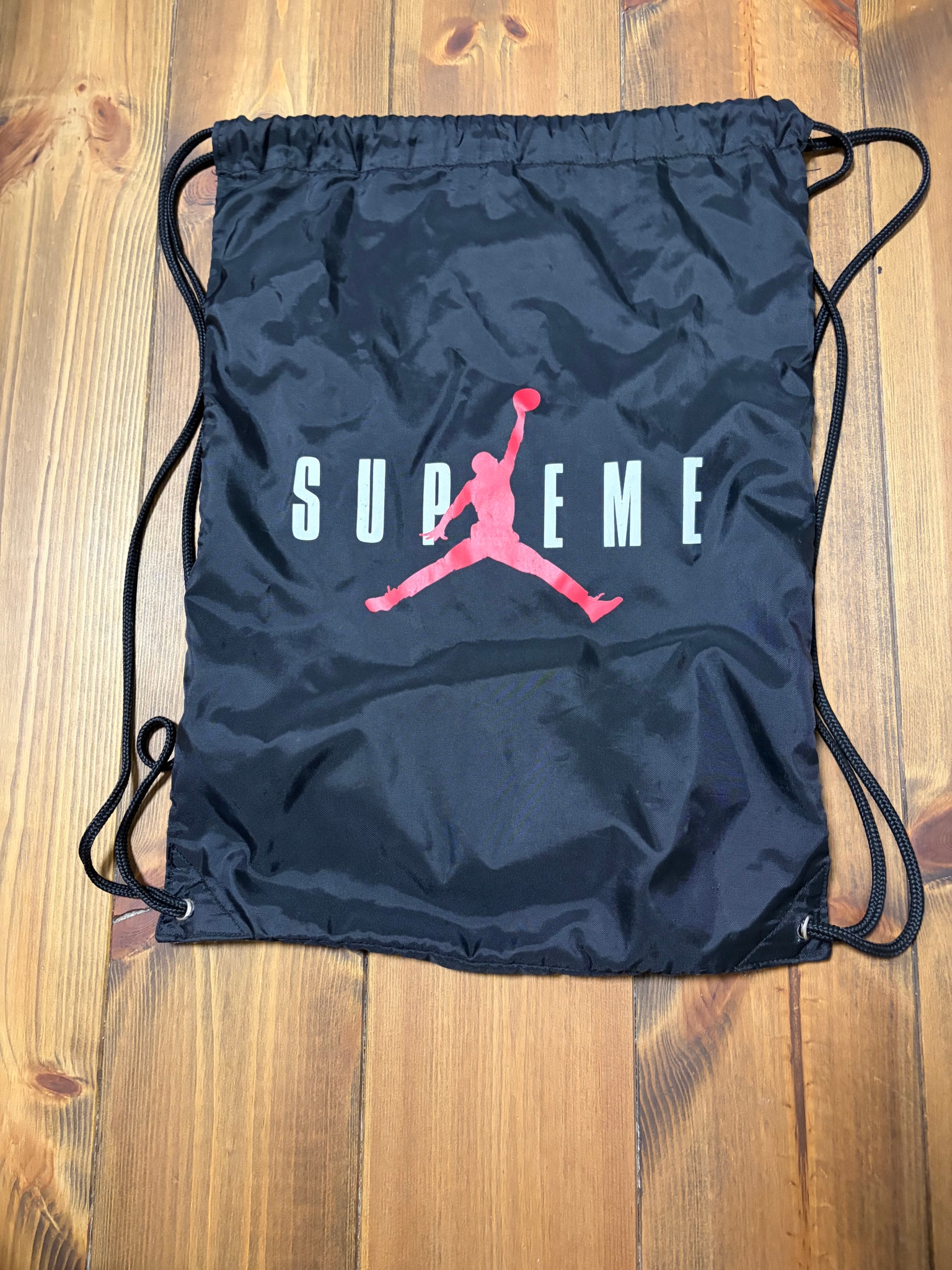Supreme x Jordan Drawstring Bag "Black"