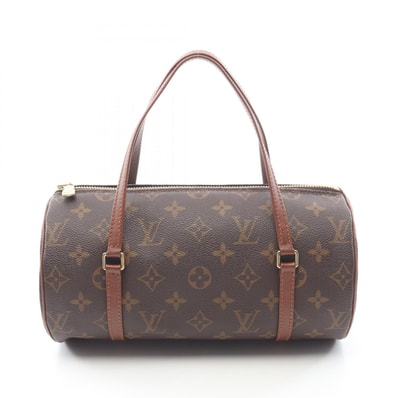 ルイ・ヴィトン LOUIS VUITTON パピヨン26 旧型 ハンドバッグ バッグ PVCコーティングキャンバス レザー モノグラム レディース ブラウン系 M51366 【中古】