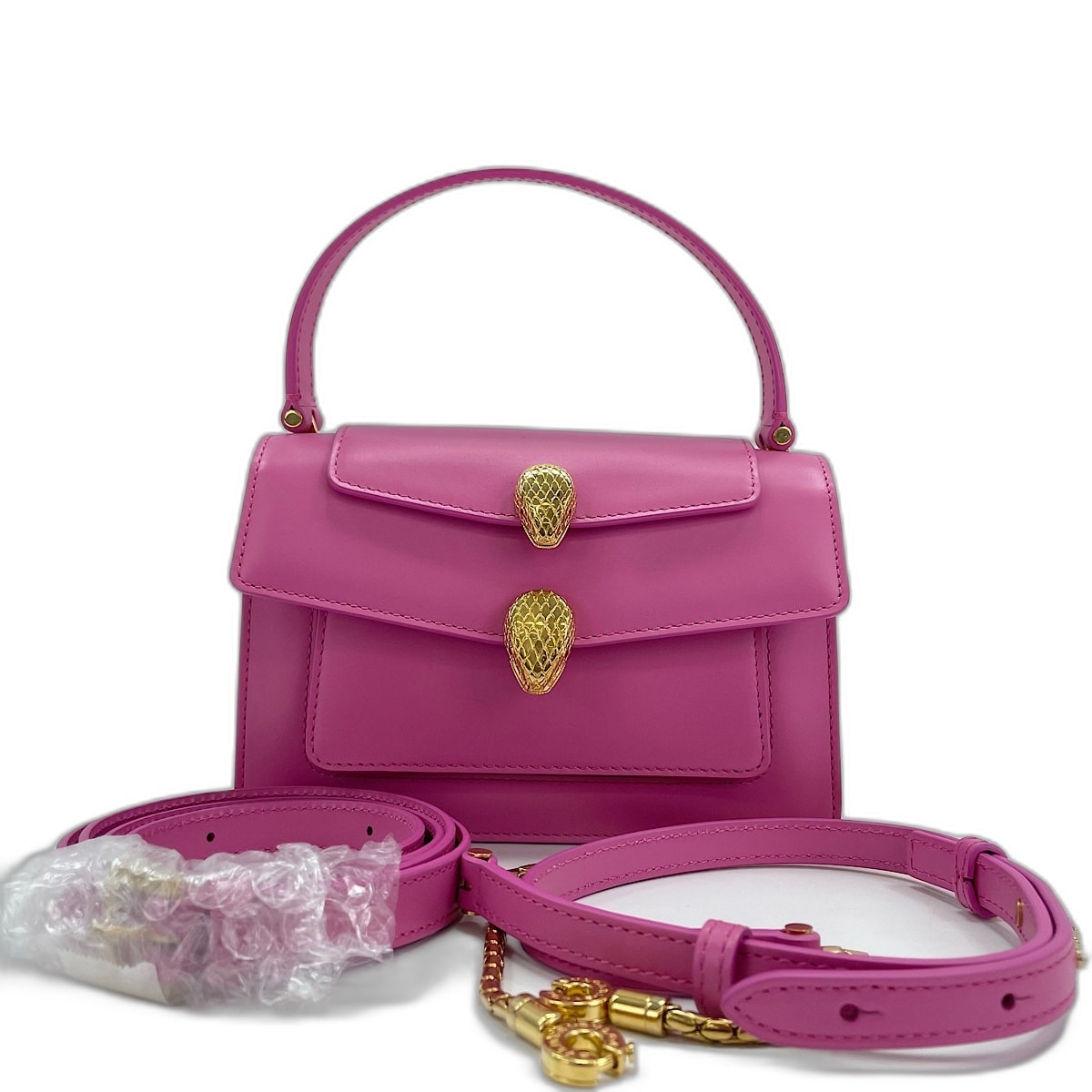 ブルガリ BVLGARI ×アレキサンダーワン セルペンティ スネークヘッド 2WAY ハンドバッグ レザー【中古】