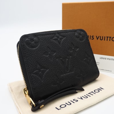 極美品 LOUIS VUITTON ルイ・ヴィトン モノグラム アンプラント ジッピーコインパース ノワール M60574 コインケース ブラック カーフレザー レディース
