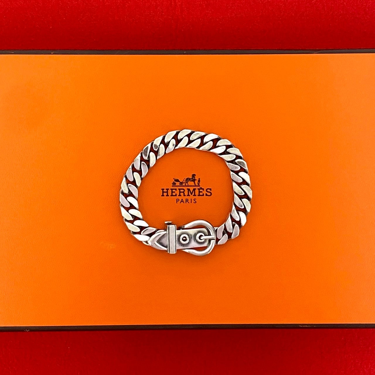 HERMES エルメス ブックルセリエ シルバー925 ブレスレット シルバー
 2353e