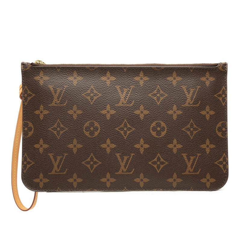 ルイ ヴィトン モノグラム ネヴァーフル 付属 ポーチ ブラウン PVC レザー レディース LOUIS VUITTON 【中古】