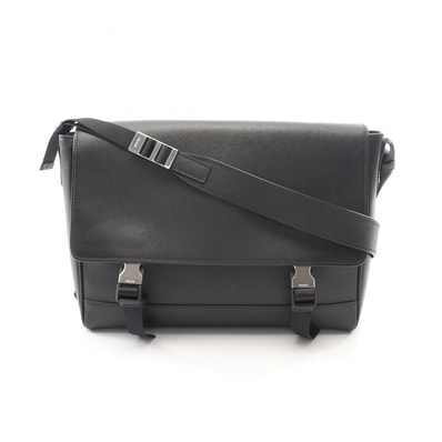 プラダ PRADA SAFFIANO TRAVEL ショルダーバッグ バッグ サフィアーノレザー メンズ ブラック系 2VD018 【中古】