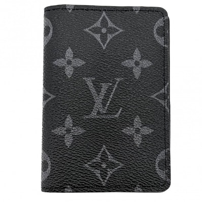 LOUIS VUITTON ルイヴィトン カードケース モノグラムエクリプス オーガナイザードゥポッシュ 名刺入れ 定期入れ 小物 ヴィヴィエンヌ M61696 ブラック 黒 メンズ 美品【中古品】