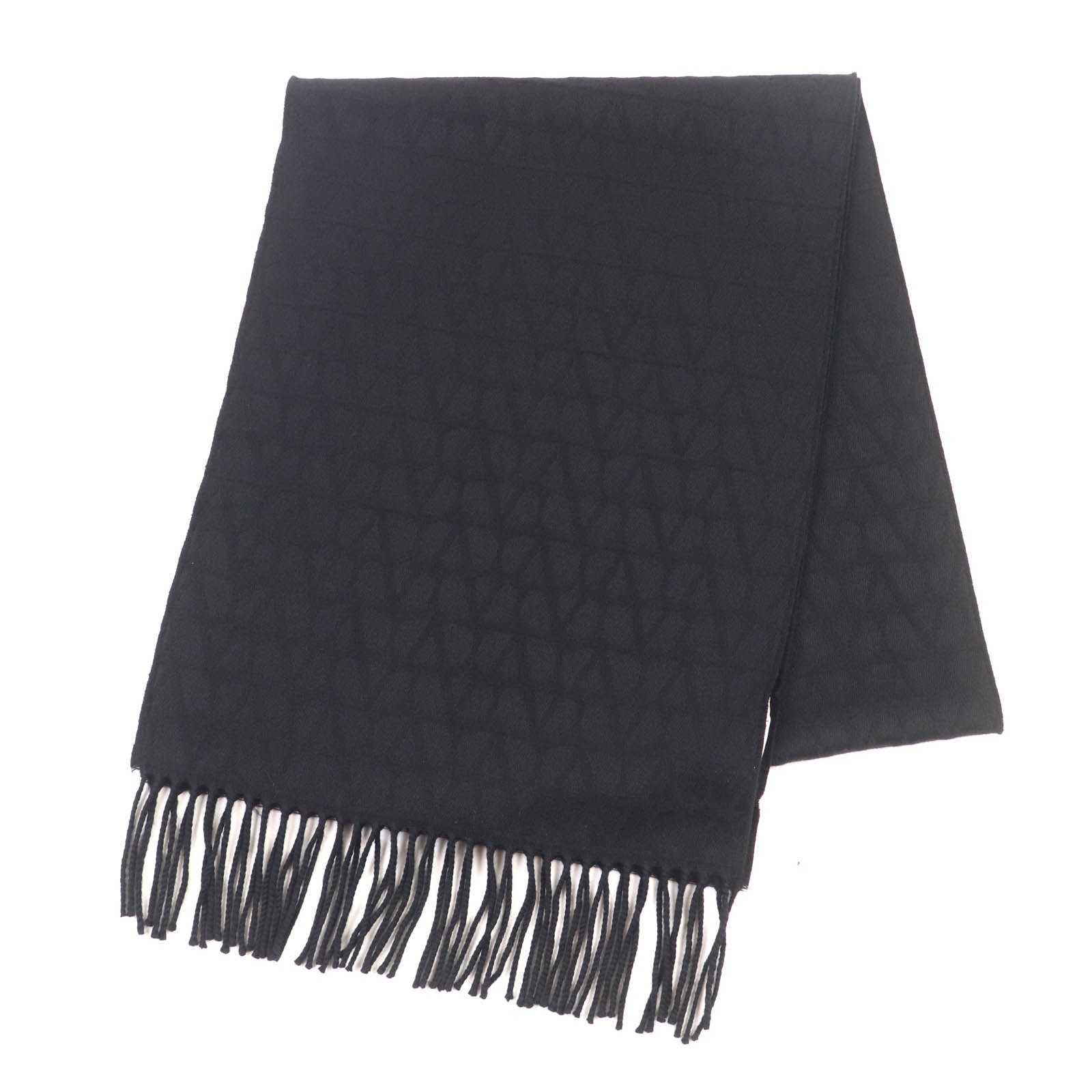 A (未使用に近い)】ヴァレンティノ 【美品】WW2ER027GBY 総柄 カシミヤ