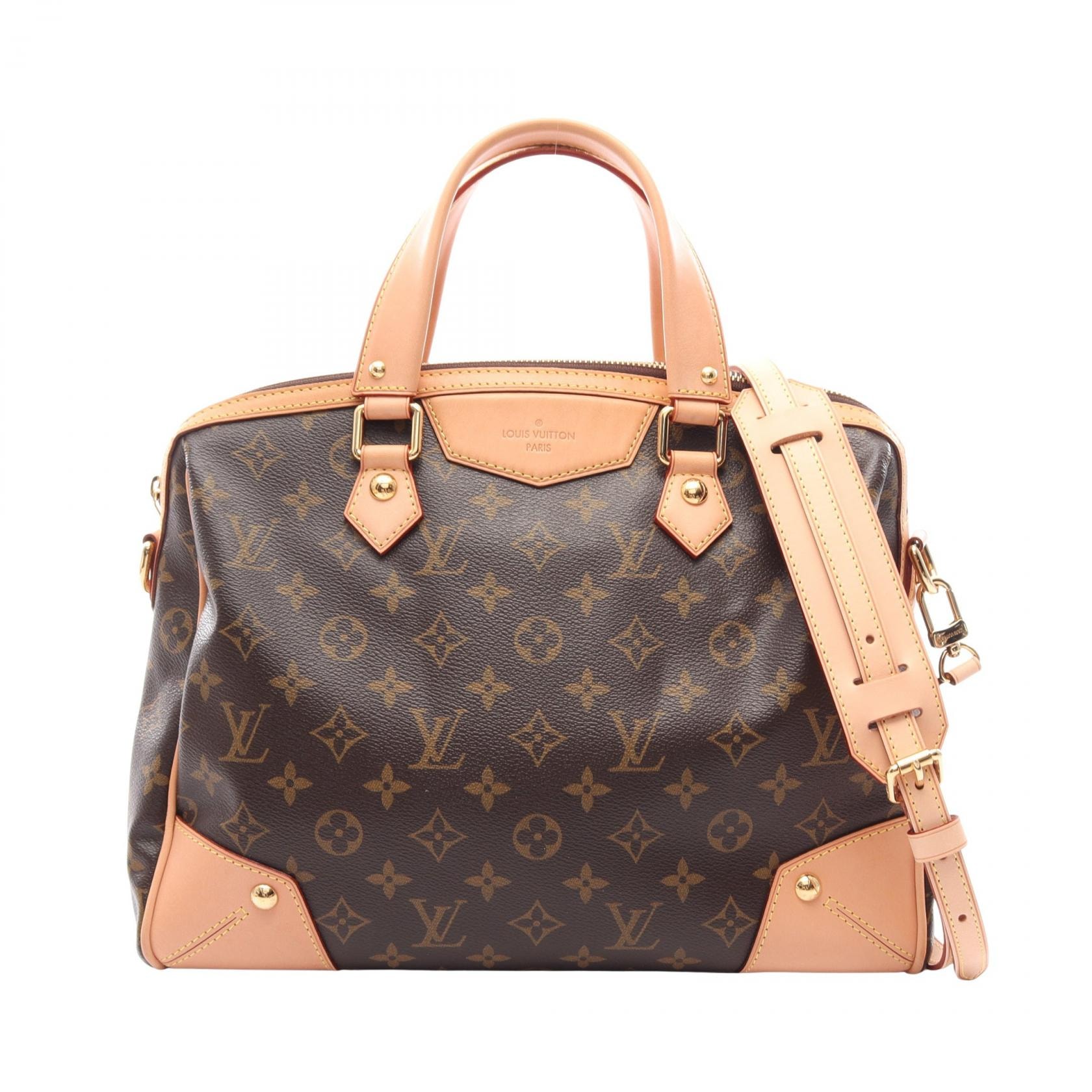 ルイ・ヴィトン LOUIS VUITTON レティーロPM 2WAY ハンドバッグ バッグ PVCコーティングキャンバス レザー モノグラム レディース ブラウン系 M40325 【中古】