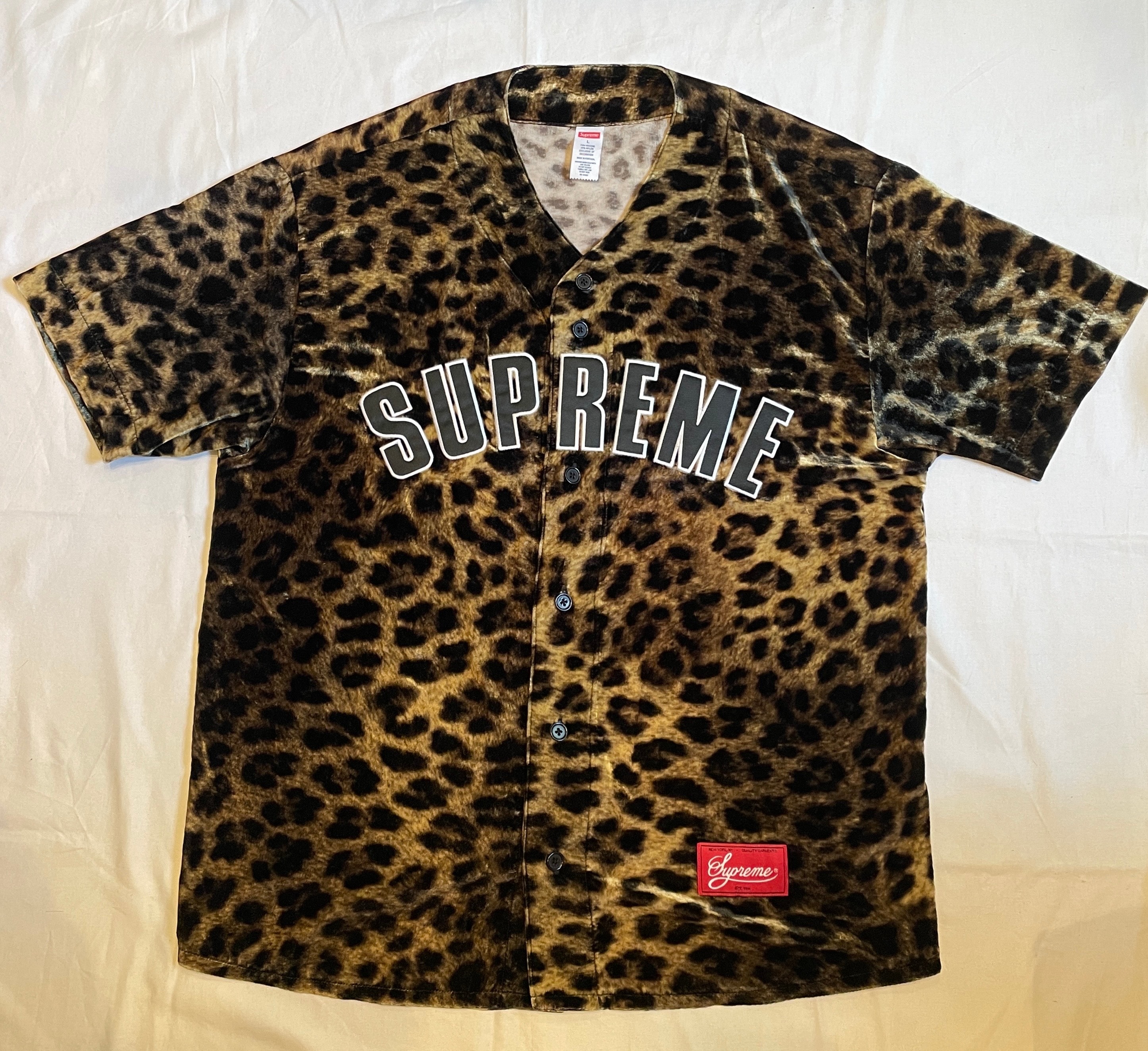 Supreme Velvet Baseball Jersey 
