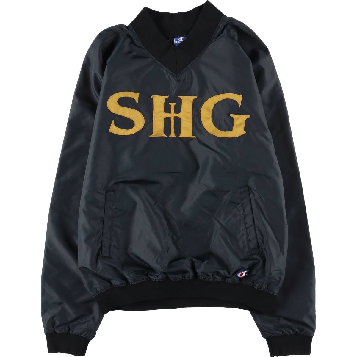 古着 90年代 チャンピオン Champion Vネック ナイロンプルオーバー USA製 メンズXL相当 ヴィンテージ/eaa624930