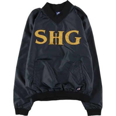 古着 90年代 チャンピオン Champion Vネック ナイロンプルオーバー USA製 メンズXL相当 ヴィンテージ/eaa624930