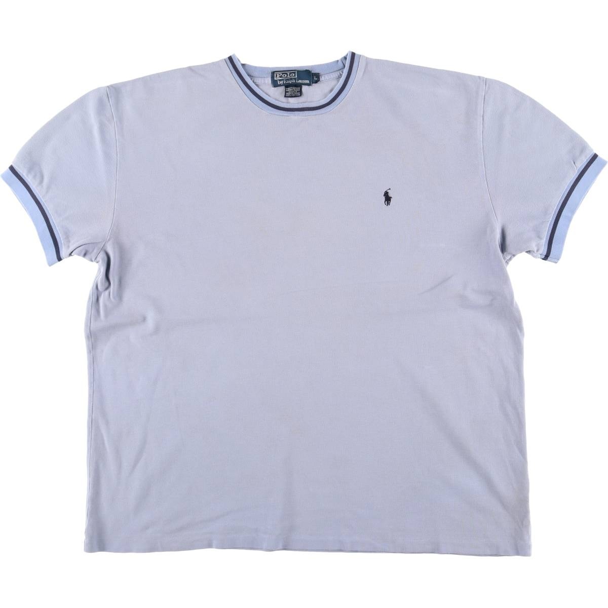 古着 ラルフローレン Ralph Lauren POLO by Ralph Lauren 鹿の子 半袖 ワンポイントロゴTシャツ メンズL相当/eaa562012