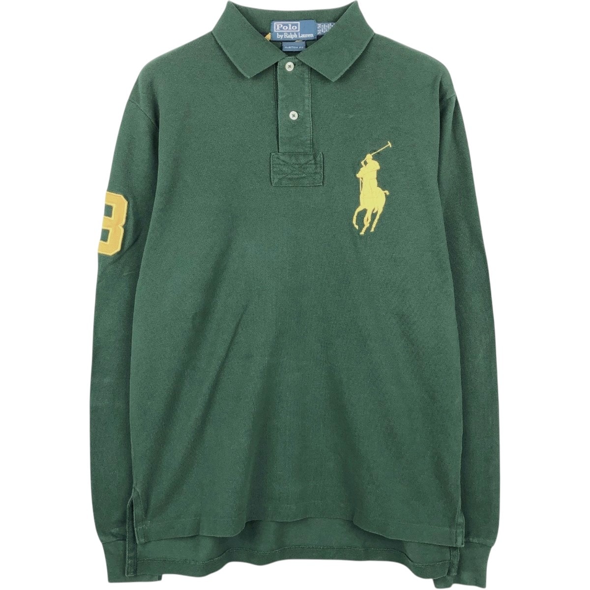 古着 ラルフローレン Ralph Lauren POLO by Ralph Lauren CUSTOM FIT ビッグポニー 長袖 ポロシャツ メンズM相当/eaa669792