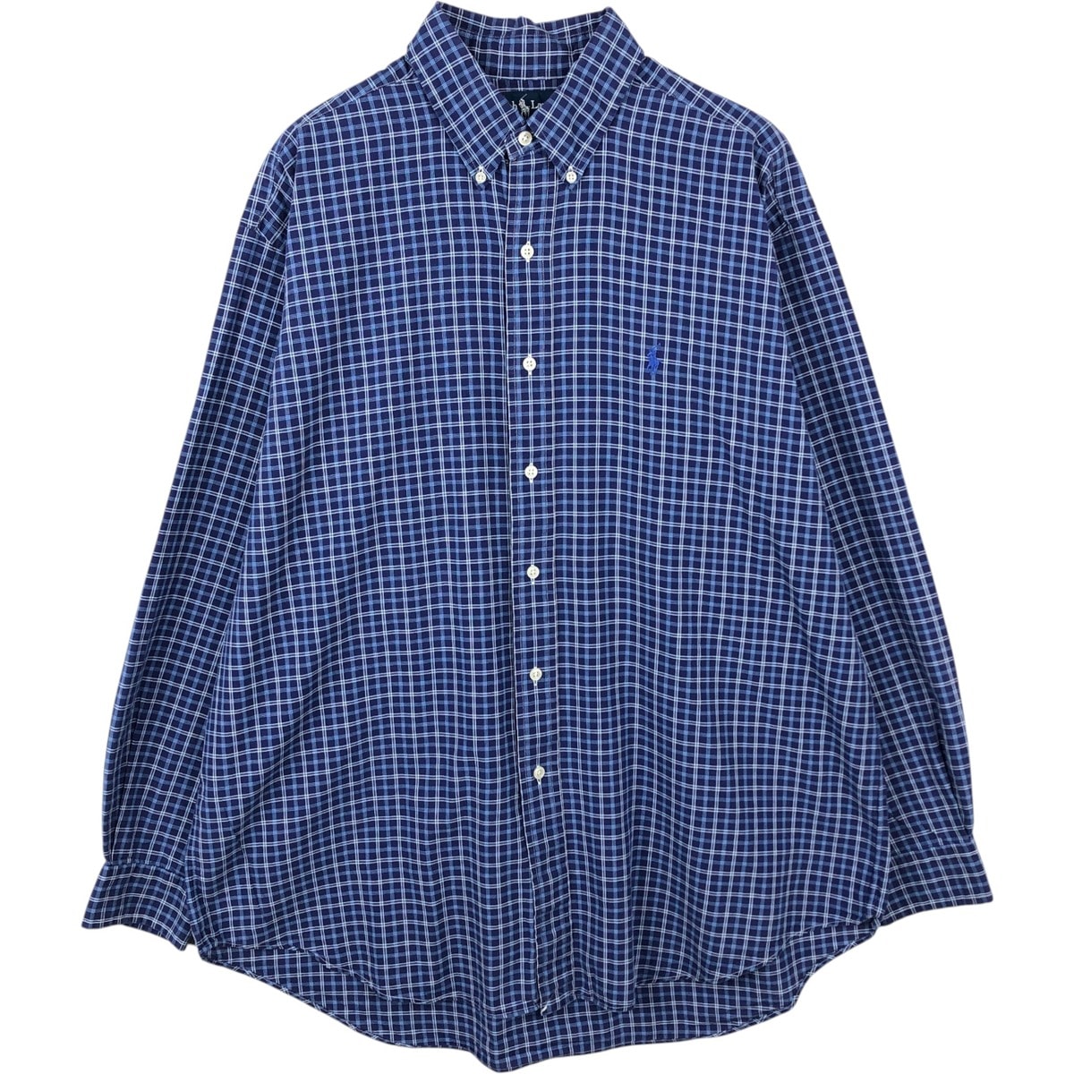 古着 ラルフローレン Ralph Lauren BLAKE 長袖 ボタンダウンチェックシャツ メンズL相当/eaa649902