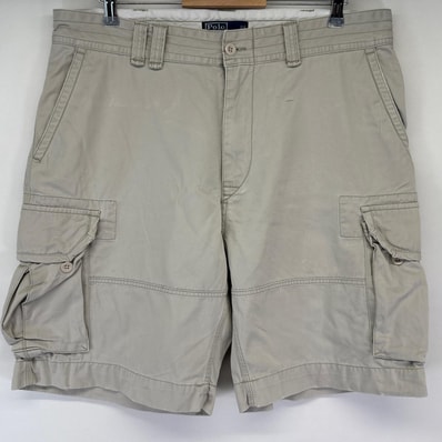 古着 ポロバイラルフローレン Polo by Ralph Lauren ショートパンツ カーゴ ポロチノ ハーフ 半ズボン 短パン w38 アイボリー メンズ