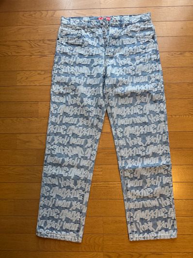 Supreme Fat Tip Jacquard Regular Jean "Blue"