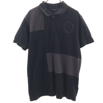 DIESEL ディーゼル ポルトガル製 半袖 ポロシャツ XXL ブラック ビッグサイズ