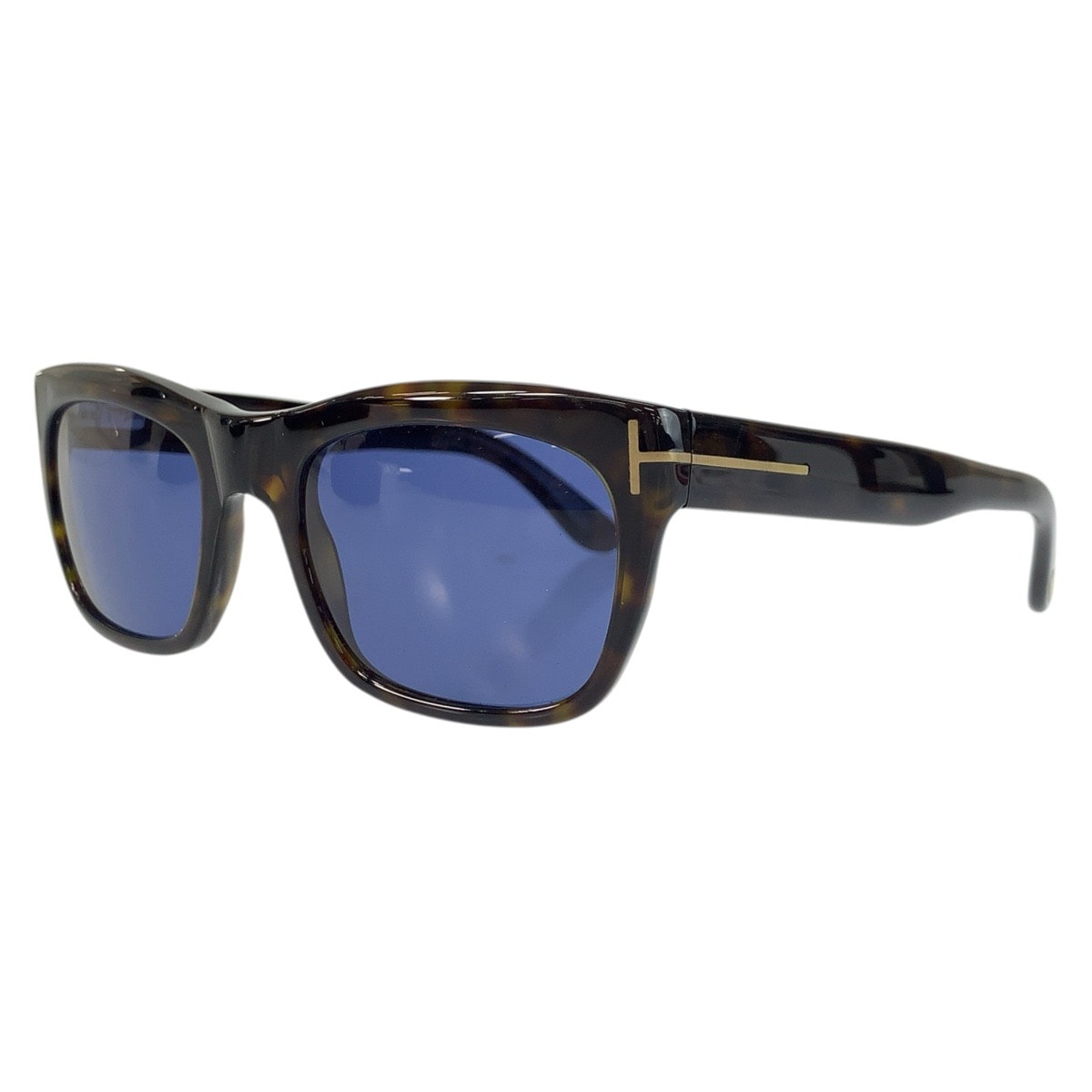 TOM FORD トムフォード ブラウン ブルー プラスチック サングラス 男女兼用 ウェリントン 602490 【中古】
