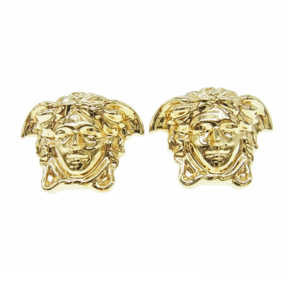 VERSACE ヴェルサーチ ピアス DG2E533 MEDUSA HEAD EARRINGS メドゥーサ ヘッド スタッド ピアス ゴールド系【中古】