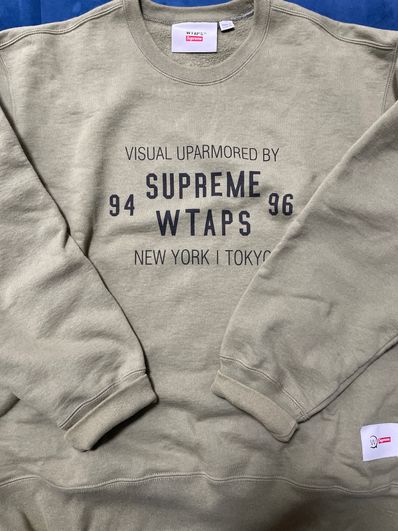 Supreme / WTAPS Crewneck "Light Olive"