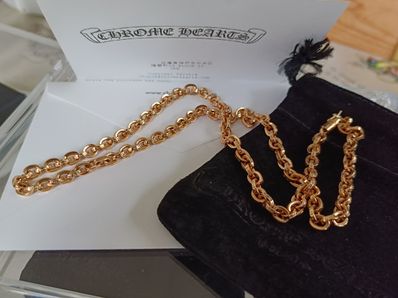 Chrome Hearts 22K Paper Chain Necklace "Yellow Gold"