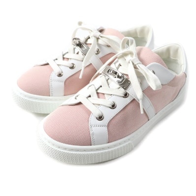 極美品 エルメス スニーカー デイ ピンク レディース 36.5