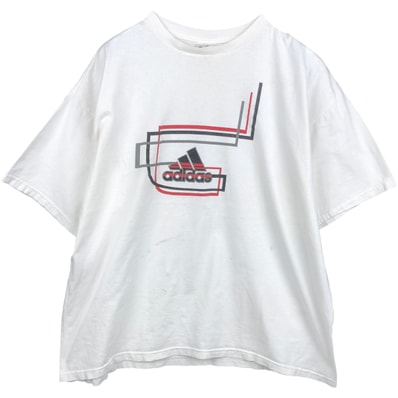 古着 90~00年代 アディダス adidas ロゴプリントTシャツ USA製 メンズXXL相当 ヴィンテージ/eaa638956