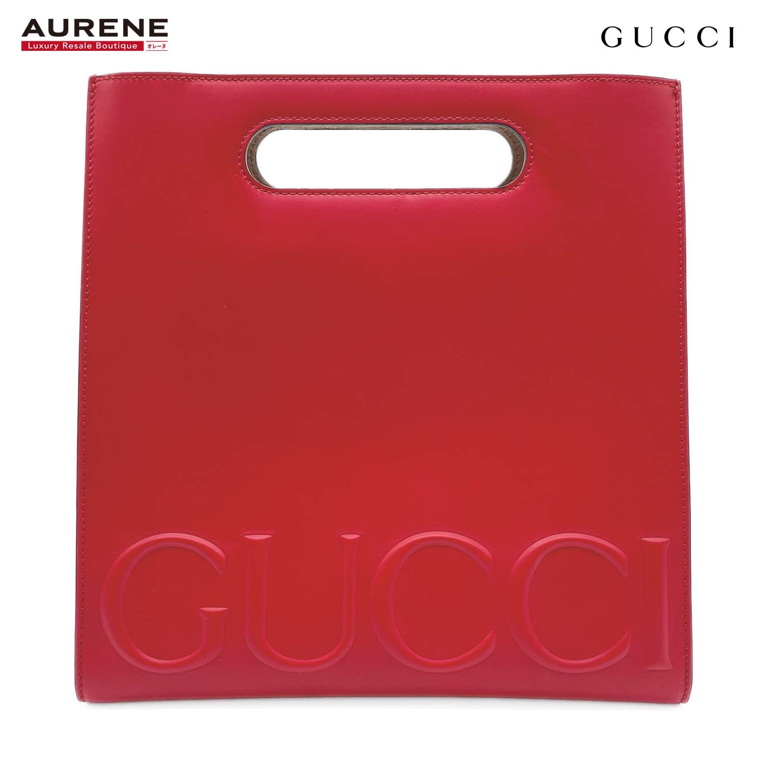 GUCCI グッチ ハンドバッグ トートバッグ ロゴ XL エックスエル 409380 レザー レッド ユニセックス
【中古】