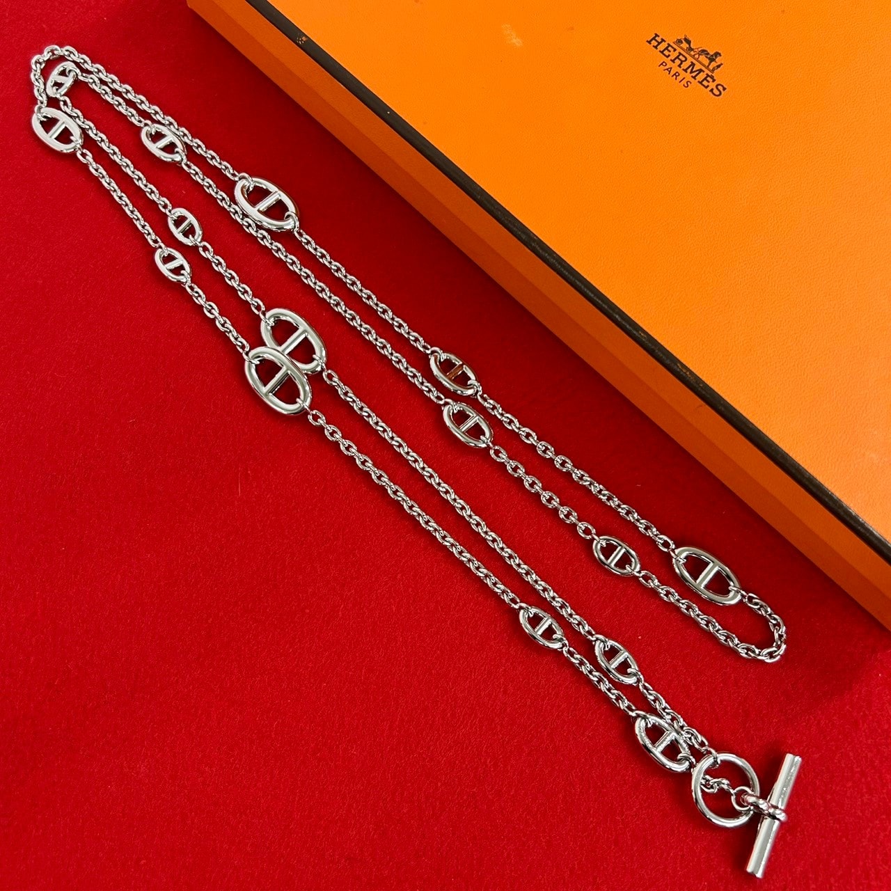 HERMES エルメス ファランドール ネックレス シルバー925 ネックレス シルバー
 23392