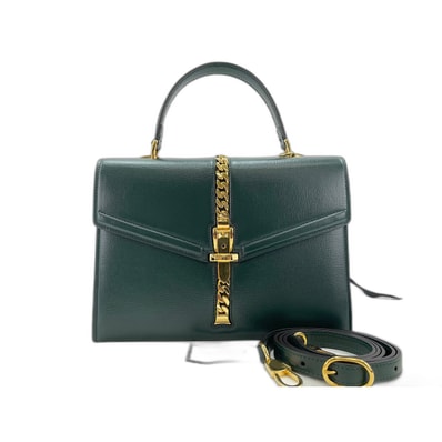 グッチ GUCCI シルヴィ1969 ハンドバッグ レザー【中古】