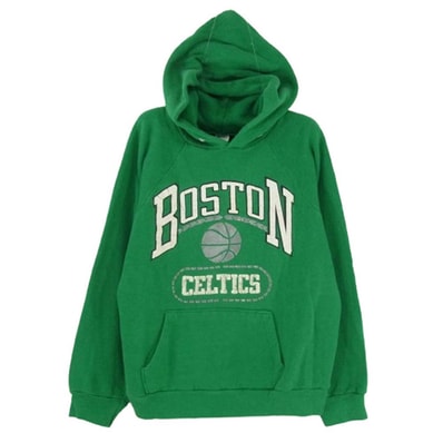 Champion チャンピオン パーカー 80s トリコタグ後期 ヴィンテージ Boston Celtics プルオーバーパーカー グリーン系 M【中古】