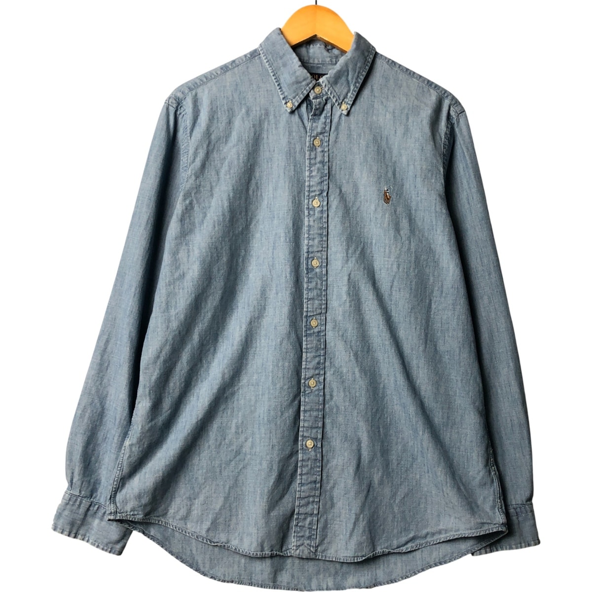 古着 ラルフローレン Ralph Lauren POLO RALPH LAUREN CLASSIC FIT 長袖 ボタンダウン シャンブレーシャツ メンズL相当/eaa578665