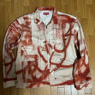 Supreme Christopher Wool/Supreme Denim Work Jacket "Red"