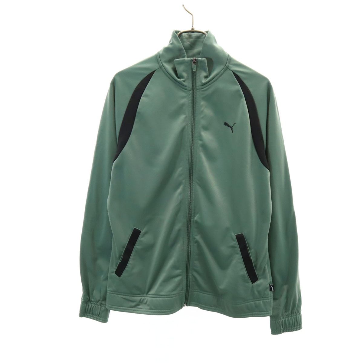 PUMA プーマ トラックジャケット L カーキ ジャージ 裏トリコット