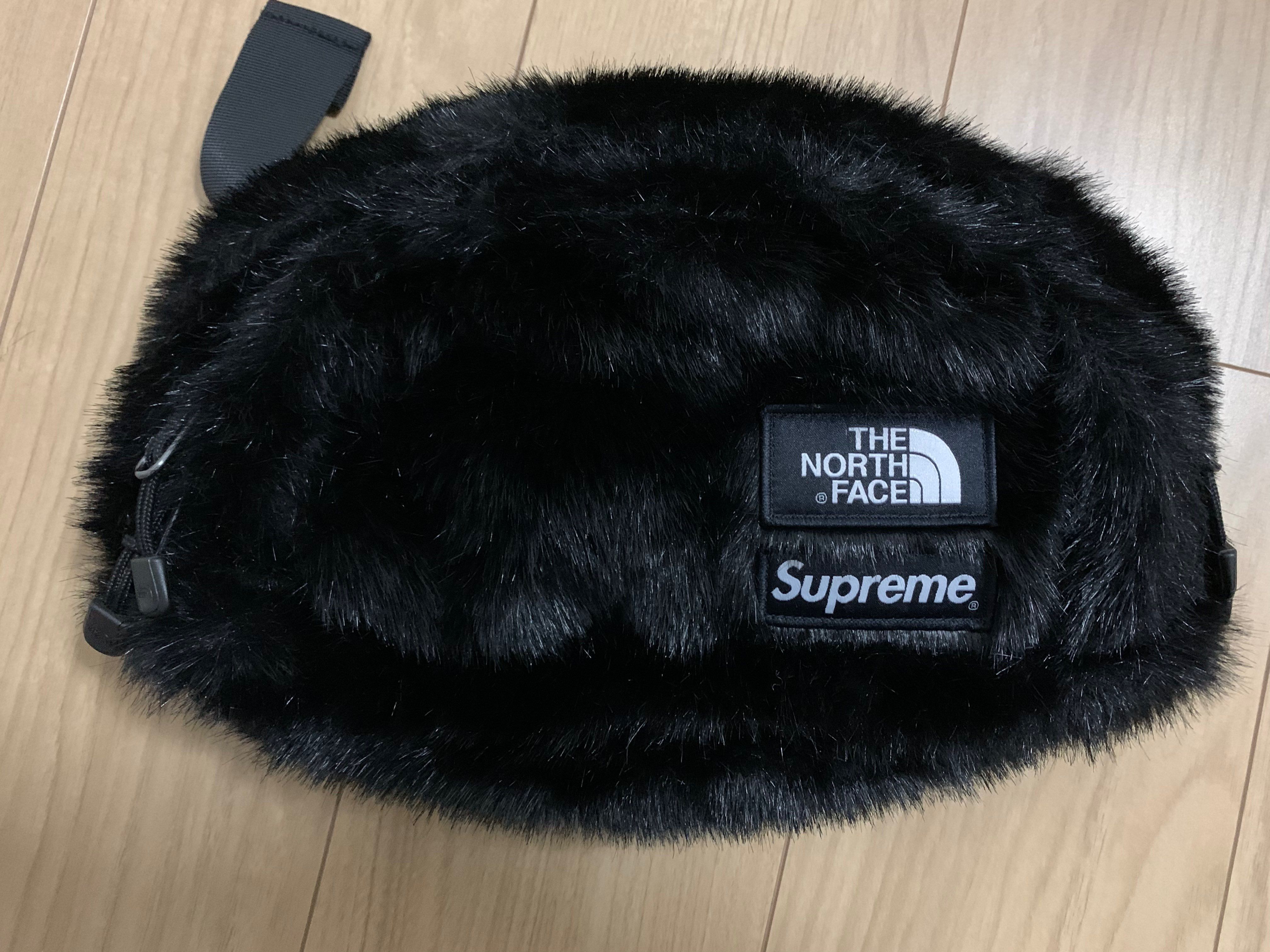 Supreme x The North Face Faux Fur Waist Bag "Black" NM82093I / NF0A5G87