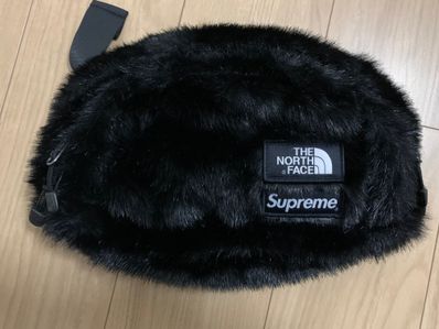 Supreme x The North Face Faux Fur Waist Bag "Black" NM82093I / NF0A5G87