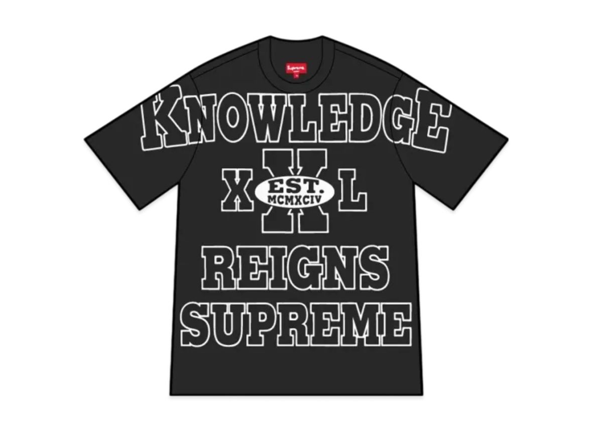 Supreme Overprint Knowledge S/S Top "Black"
