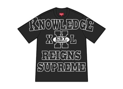 Supreme Overprint Knowledge S/S Top "Black"
