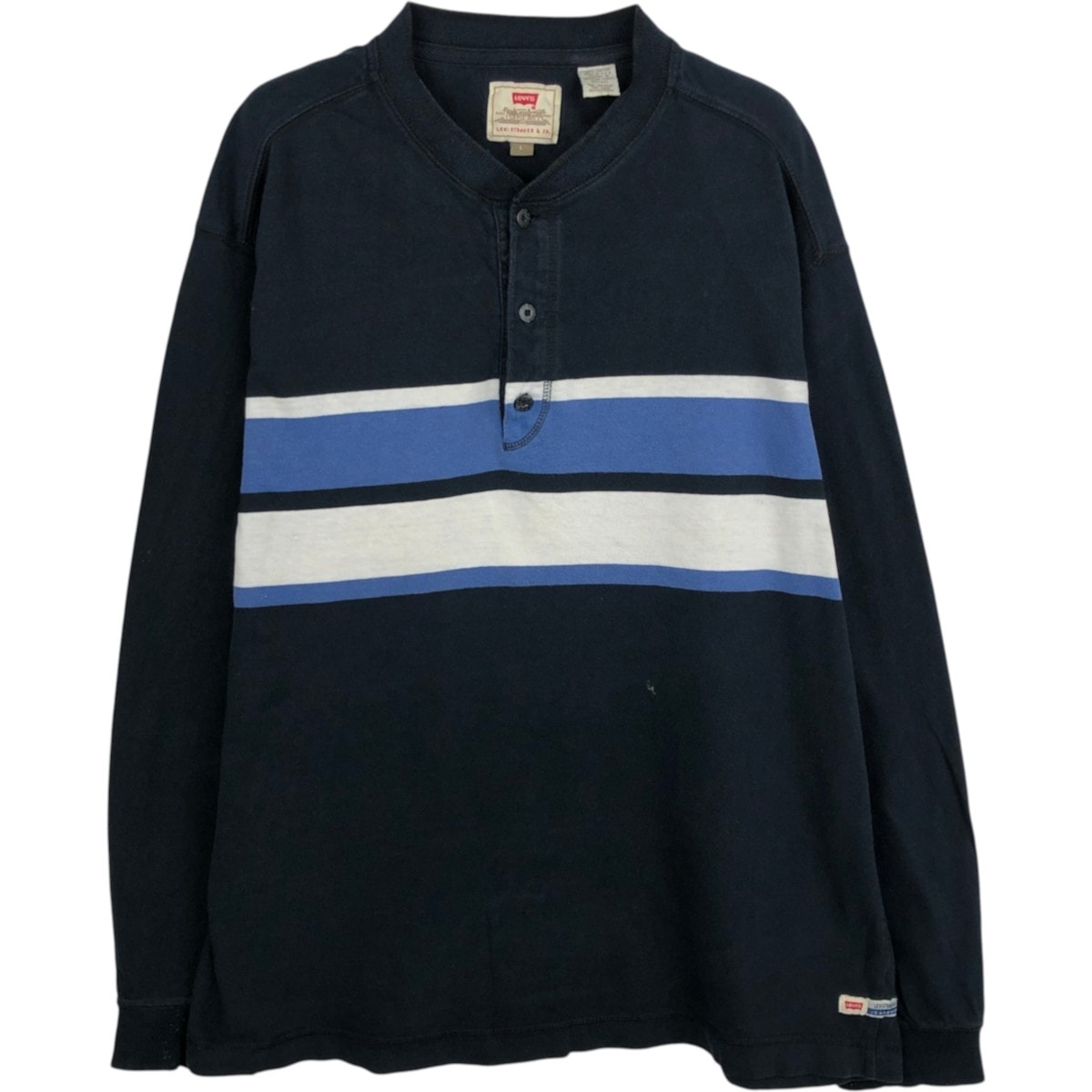 古着 90年代 リーバイス Levi's ヘンリーネック ロングTシャツ ロンT USA製 メンズL相当 ヴィンテージ/eaa661982