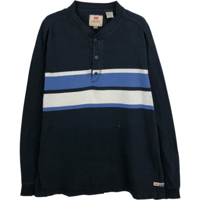古着 90年代 リーバイス Levi's ヘンリーネック ロングTシャツ ロンT USA製 メンズL相当 ヴィンテージ/eaa661982
