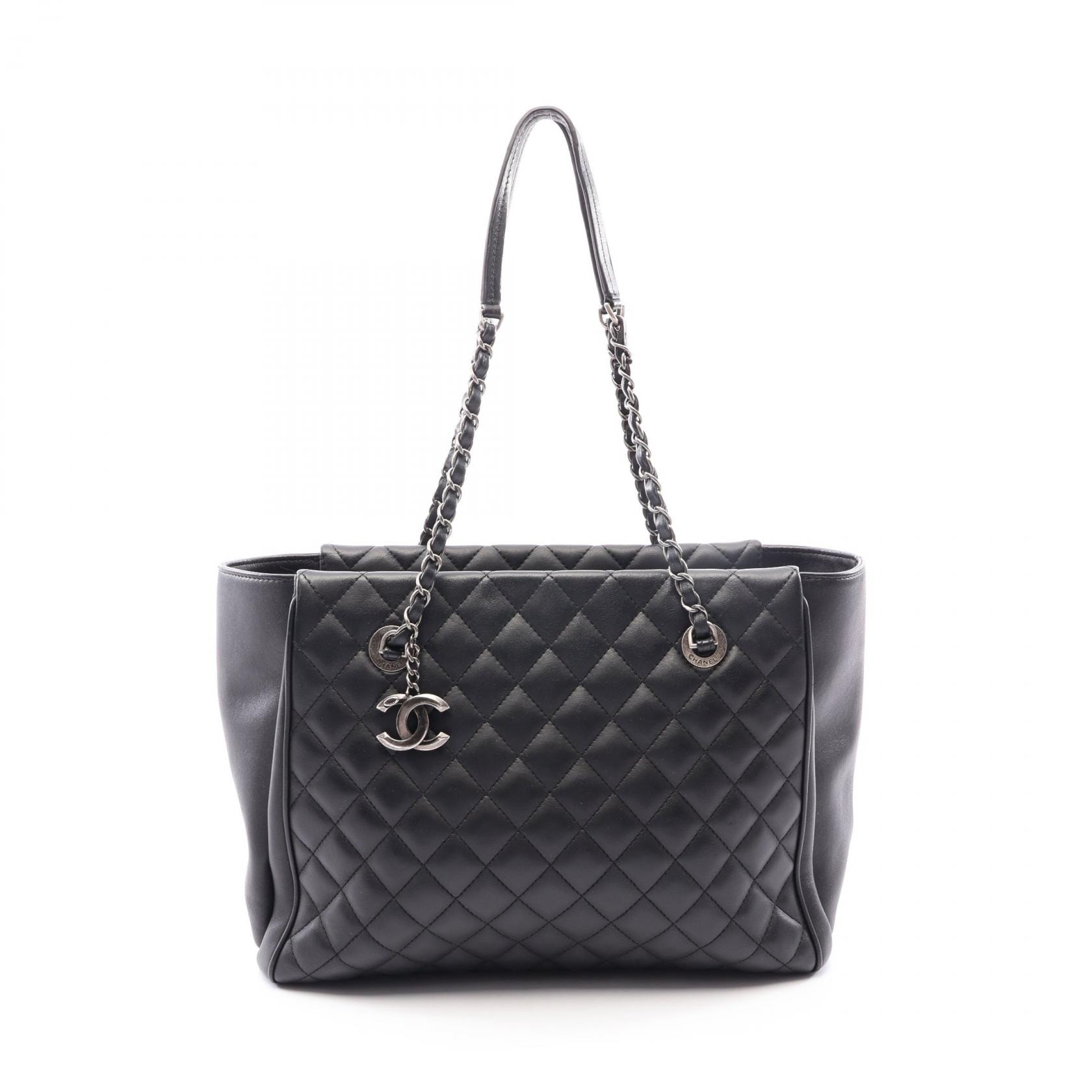 シャネル CHANEL マトラッセ トートバッグ バッグ レザー レディース ブラック系 【中古】