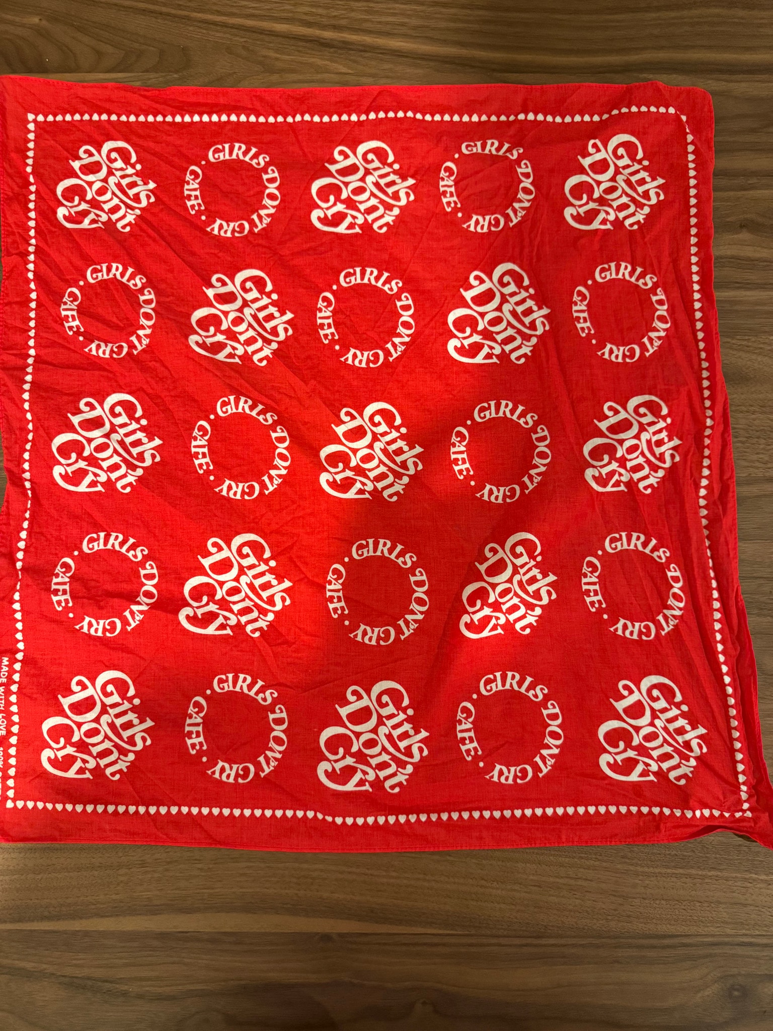 Girls Don't Cry OTSUMO PLAZA Exclusive Item Bandana #1 "Red" / VERDY